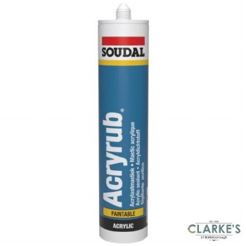 Soudal Acryrub Acrylic Sealant Grey 310ml