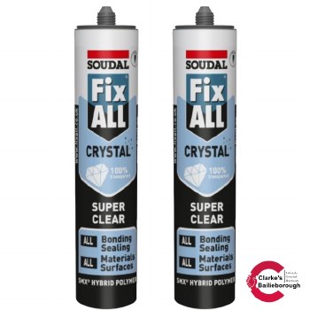 Soudal Fix All Crystal Sealant Adhesive PROMO PACK