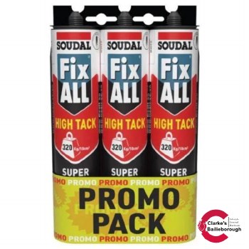 Soudal Fix All High Tack White Triple Pack