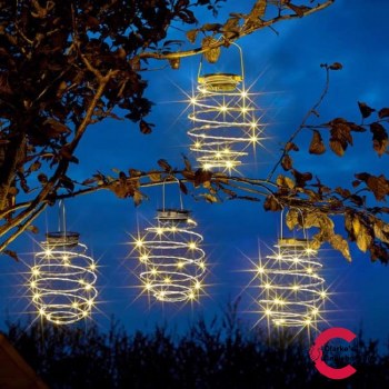 Spiralight Garden Solar Hanging Lights Pack of 4