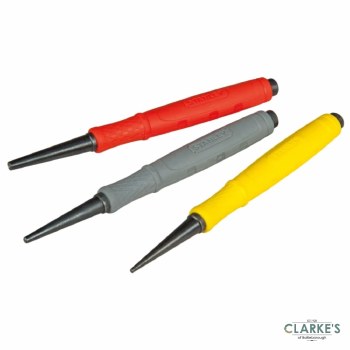 Stanley Dinagrip Nail Punch | Set ofd 3
