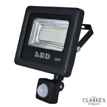 Auriga Ultra PIR 20W LED Flooflight IP66 Black