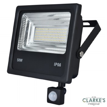 Auriga Ultra PIR 50W LED Flooflight IP66 Black