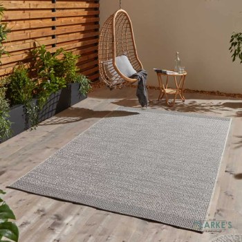 Stitch 9682 Outdoor Rug Silver/Black 160 x 220cm