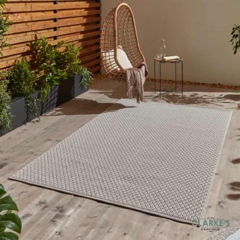 Stitch 9683 Outdoor Rug Beige/Black 160 x 220cm