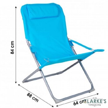 Oxford Folding Garden - Camping Chair Blue