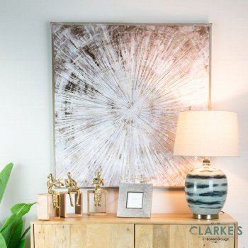 Starburst Flair Framed Wall Art 100 x 100cm