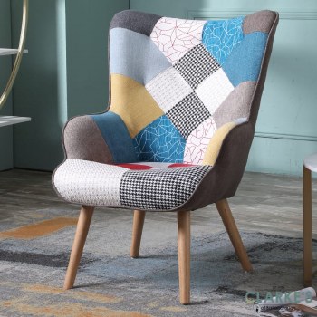 Taylor patched accent chair