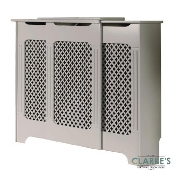 Classic White Adjustable Radiator Cover Large