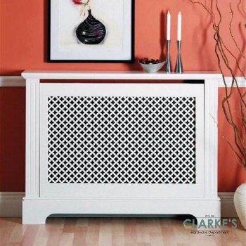 Georgian White Radiator Cover Medium