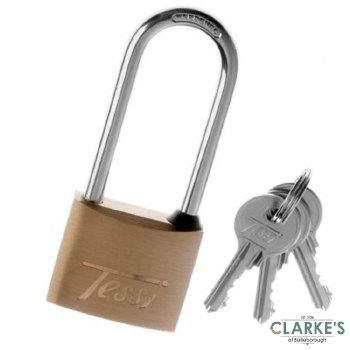 Tessi Long Shackle Premium Brass Padlock 50mm