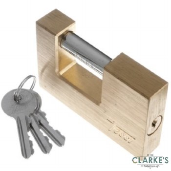Tessi Rectangular Brass Padlock 90 mm