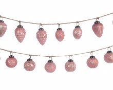 Pink Glass Bauble Garland