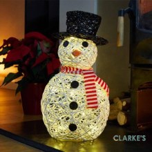 20 LED Battery Sparkly Snowman Christmas Figure 40cm 20 LED Battery Sparkly Snowman Christmas Figure 40cm