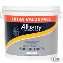 Albany Supercover High Opacity White Paint 12 Litre