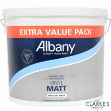 Albany Vinyl Matt Brilliant White Paint 12 Litre