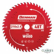 Benman Circular Saw Blade For Wood 210x2.4mm 48T