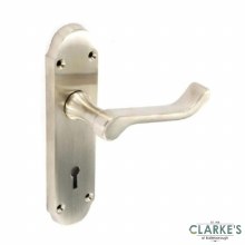 Securit Nickel Shaped Lock Handle Set