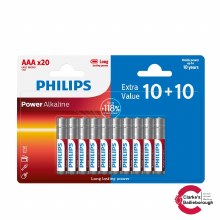 Philips AAA Power Alkaline Value Pack 20 Batteries