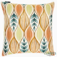 Tapestry Leaf Teal Multi Cushion