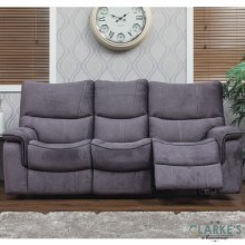 Emilio 3 Seater Recliner Sofa Dark Grey