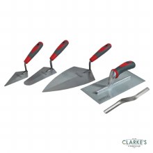 Faithfull 5 Piece Soft Grip Handle Trowel Set