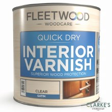 Fleetwood Quick Dry Interior Varnish Clear Satin 1 Litre