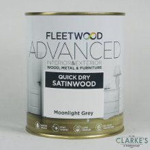 Fleetwood Advanced Quick Dry Satinwood Paint Moonlight Grey 750 ml