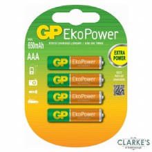 GP AAA EkoPower Rechargable Batteries GP AAA EkoPower Rechargable Batteries