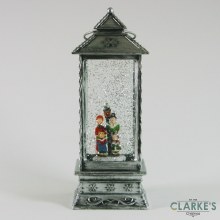 LED Lit Water Spinner Lantern with Choir Scene