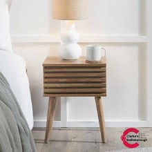 Larvik Natural Eucalyptus Wood Lamp Table