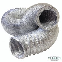 Manrose Aluminium Duckting Hose with Clamps 3 Meter