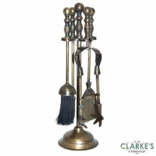 Mansion Antique Brass Companion Set 19"