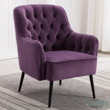 Miley Velvet Accent Chair  Mulberry