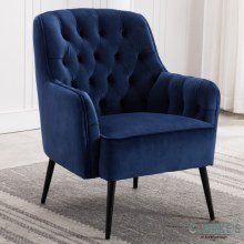 Miley Velvet Accent Chair Royal Blue