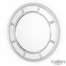 Nautilus Silver Round Mirror 90cm