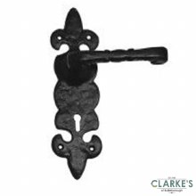 Perry Fleur-De-Leys Lock Door Handle Pair Perry Fleur-De-Leys Lock Door Handle Pair