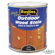 Rustins Outdoor Woodstain Satin Ebony 500 ml