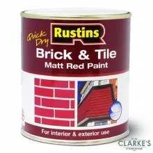 Rustins Quick Dry Brick and Tile Paint Matt Red 1 Litre