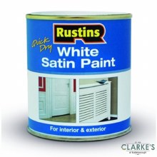Rustins Quick Dry White Satin Paint 250 ml