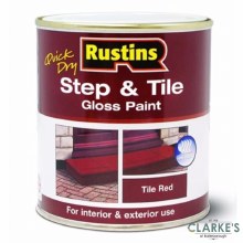 Rustins Step and Tile Gloss Floor Paint Red 2.5 Litre