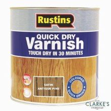 Rustins Quick Dry Satin Varnish Antique Pine 500 ml