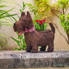 Scottie Rattan Planter