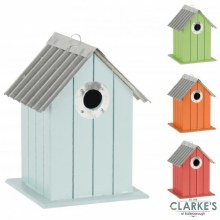 Wooden Bird House Blue