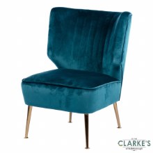 Velvet Accent Chair Teal