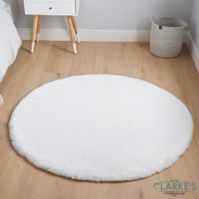 Teddy Ivory Circle Rug 120 x 120cm