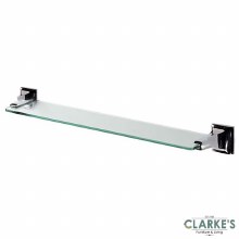 Tema Roma Tempered Glass Shelf with Chrome Fittings