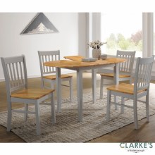 Thames Oval Extending Dining Set Grey