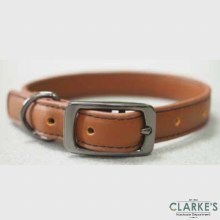 Walk About Tan-Luxe Leather Dog Collar Small