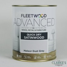 Fleetwood Advanced Quick Dry Satinwood Paint Meteor Dust Grey 750 ml